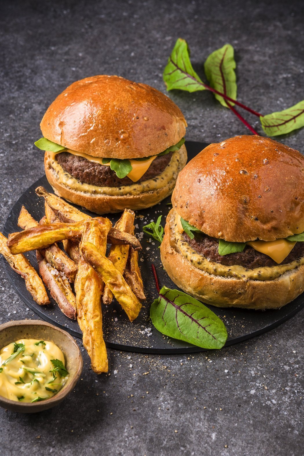 Hamburger és sült édesburgonya – Tefal Easy Fry Oven & Grill recept