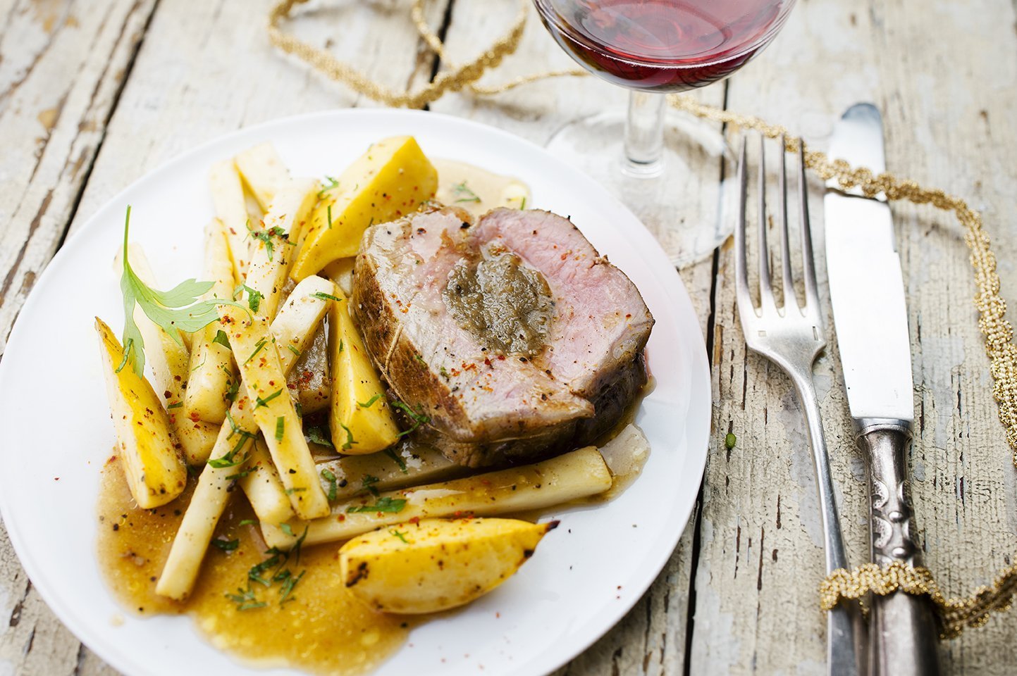 Plněné telecí s kořenovou zeleninou – recept v chytrém multifunkčním hrnci Tefal Cook4me+