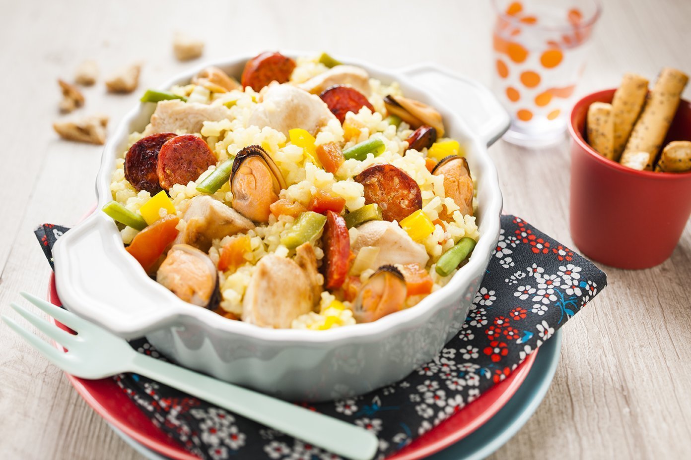 Španělská směs Paella s rýží – recept v chytrém multifunkčním hrnci Tefal Cook4me+