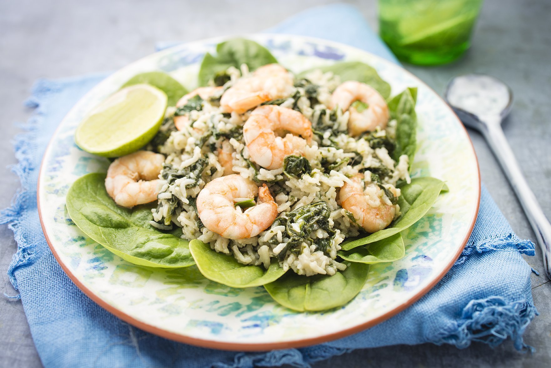 Egyptská rýže s krevetami a špenátem – recept v chytrém multifunkčním hrnci Tefal Cook4me+