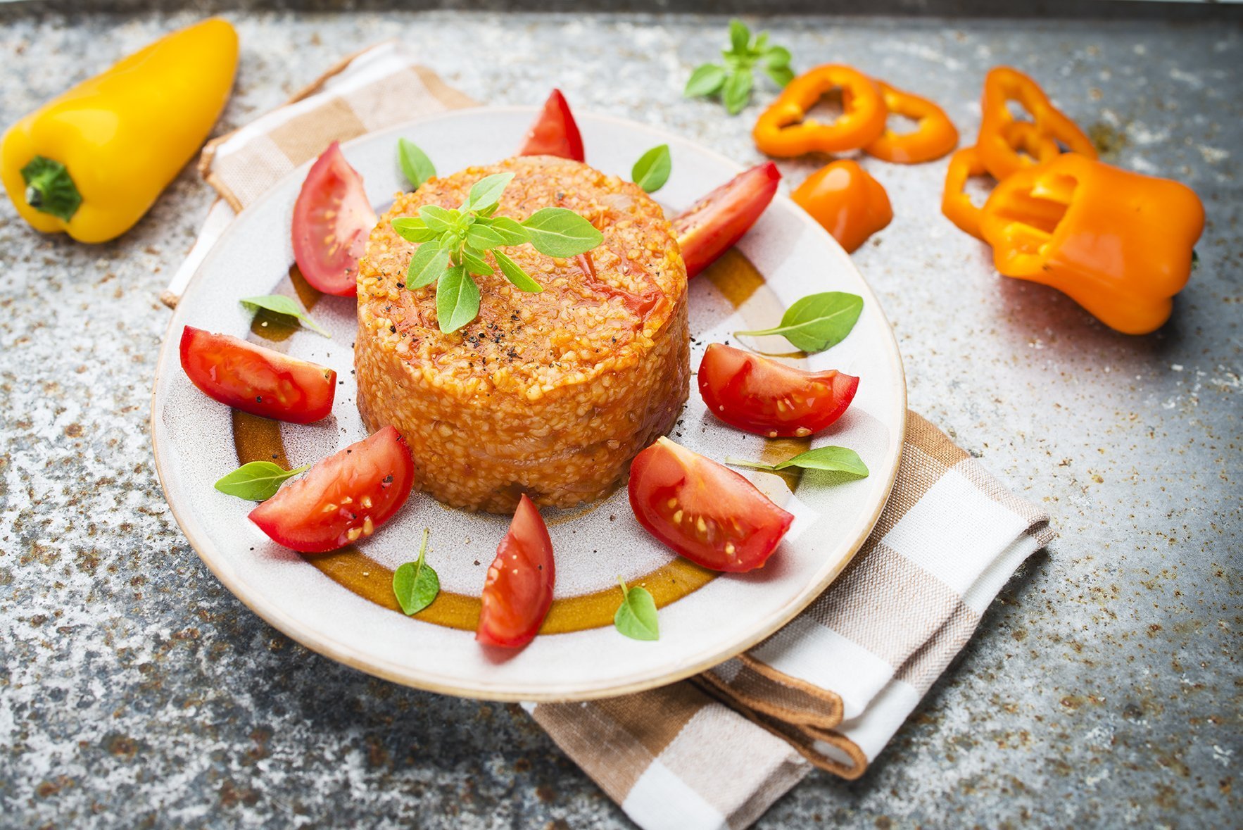 Bulgur s rajčaty – recept v chytrém multifunkčním hrnci Tefal Cook4me+