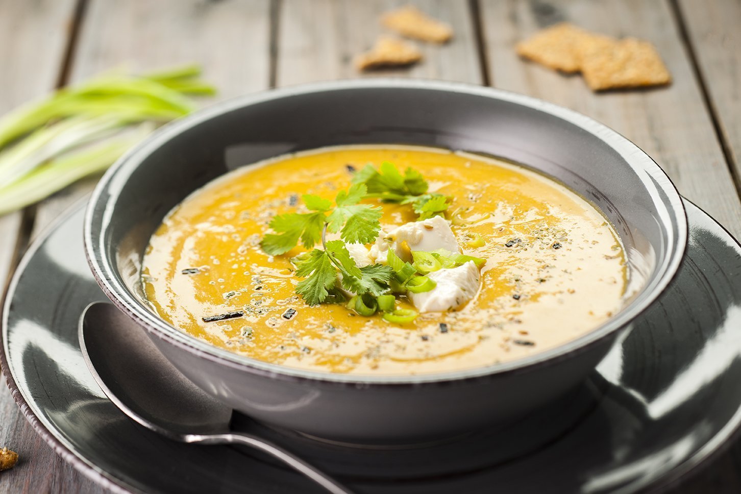 Batátový krém s hedvábným tofu – recept v chytrém multifunkčním hrnci Tefal Cook4me+