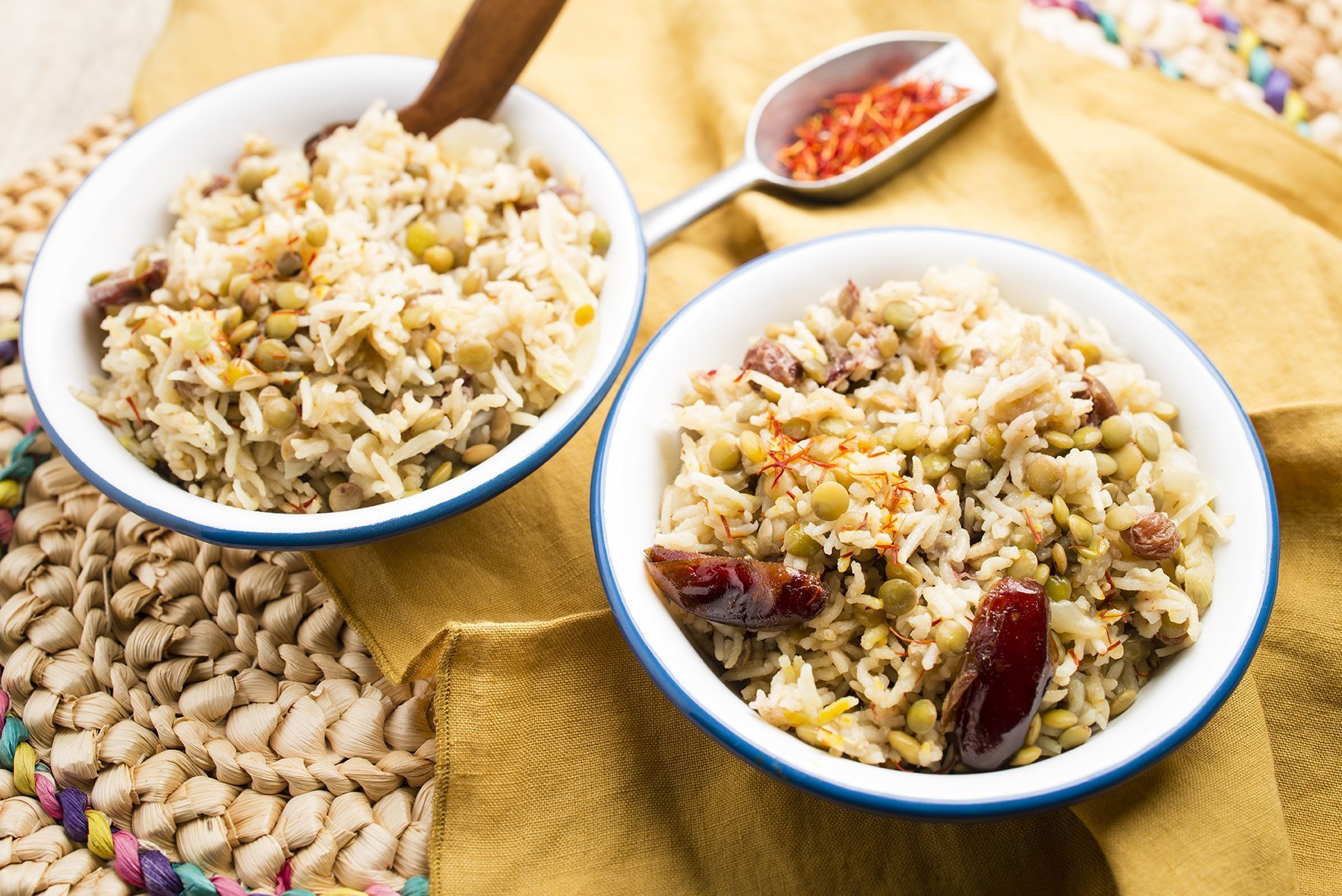 Indická rýže basmati s čočkou a šafránem – recept v chytrém multifunkčním hrnci Tefal Cook4me+