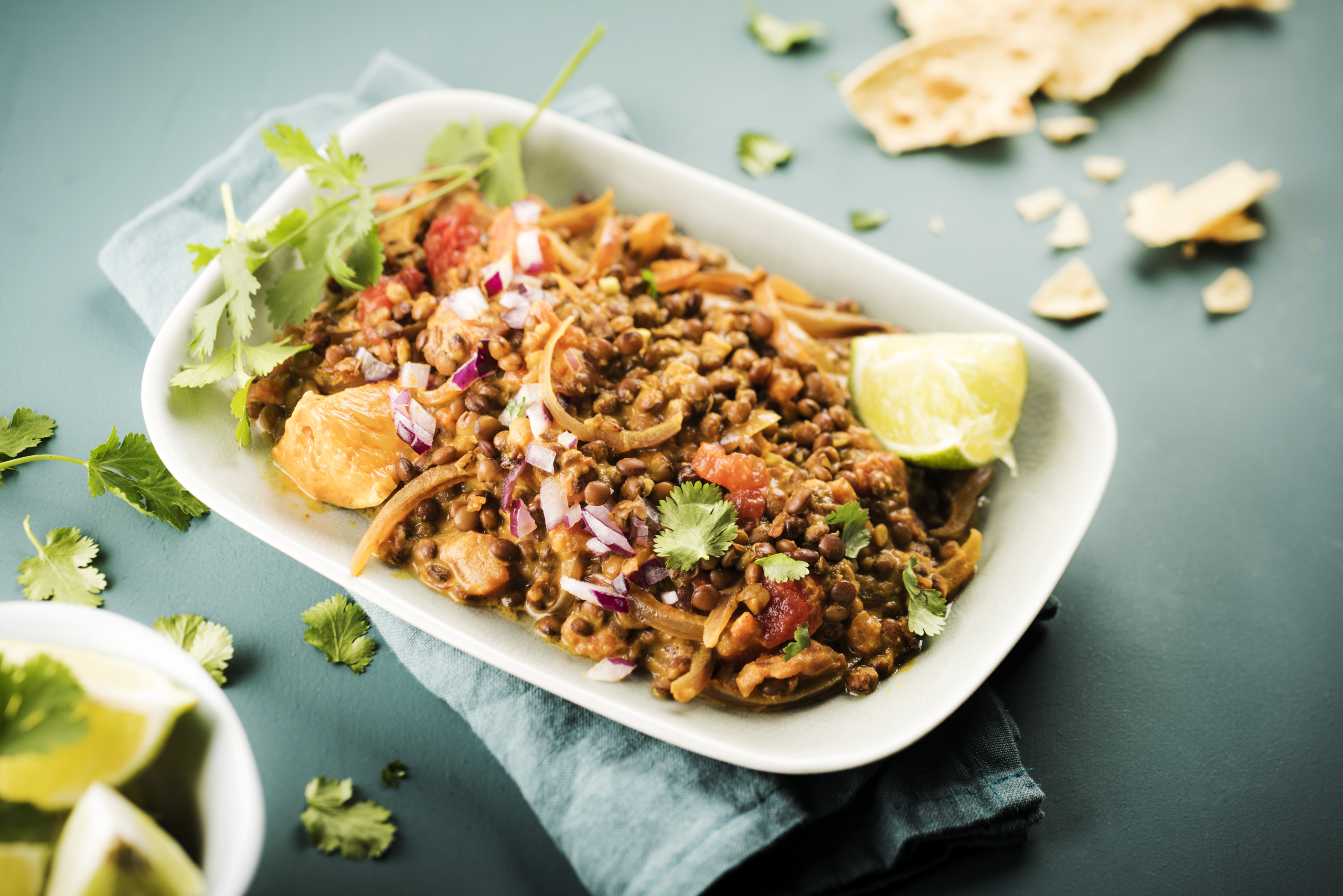 Dhal z čočky a cibule – recept v chytrém multifunkčním hrnci Tefal Cook4me+