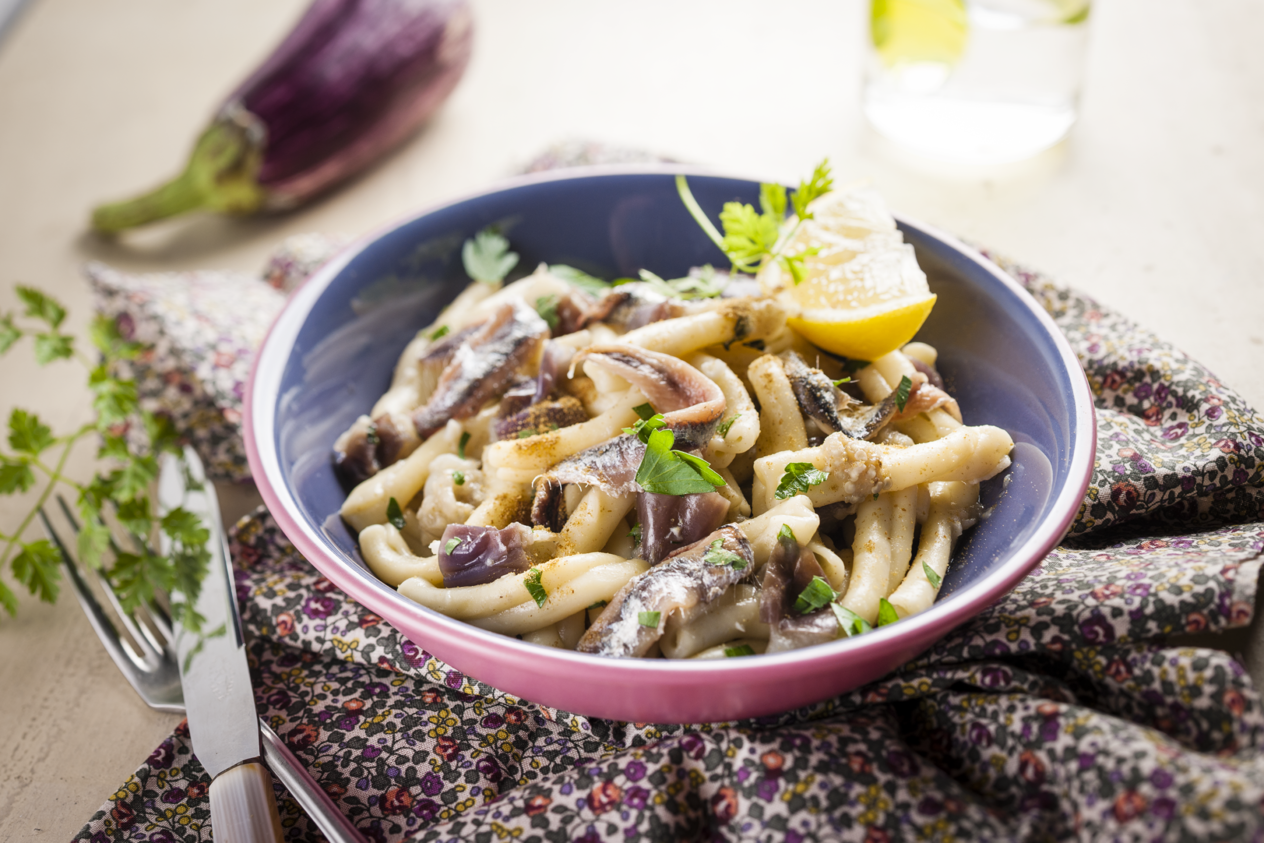 Padlizsános, szardellás casarecce – a Tefal Cook4me+ CY8511 intelligens multifunkciós készülék receptje