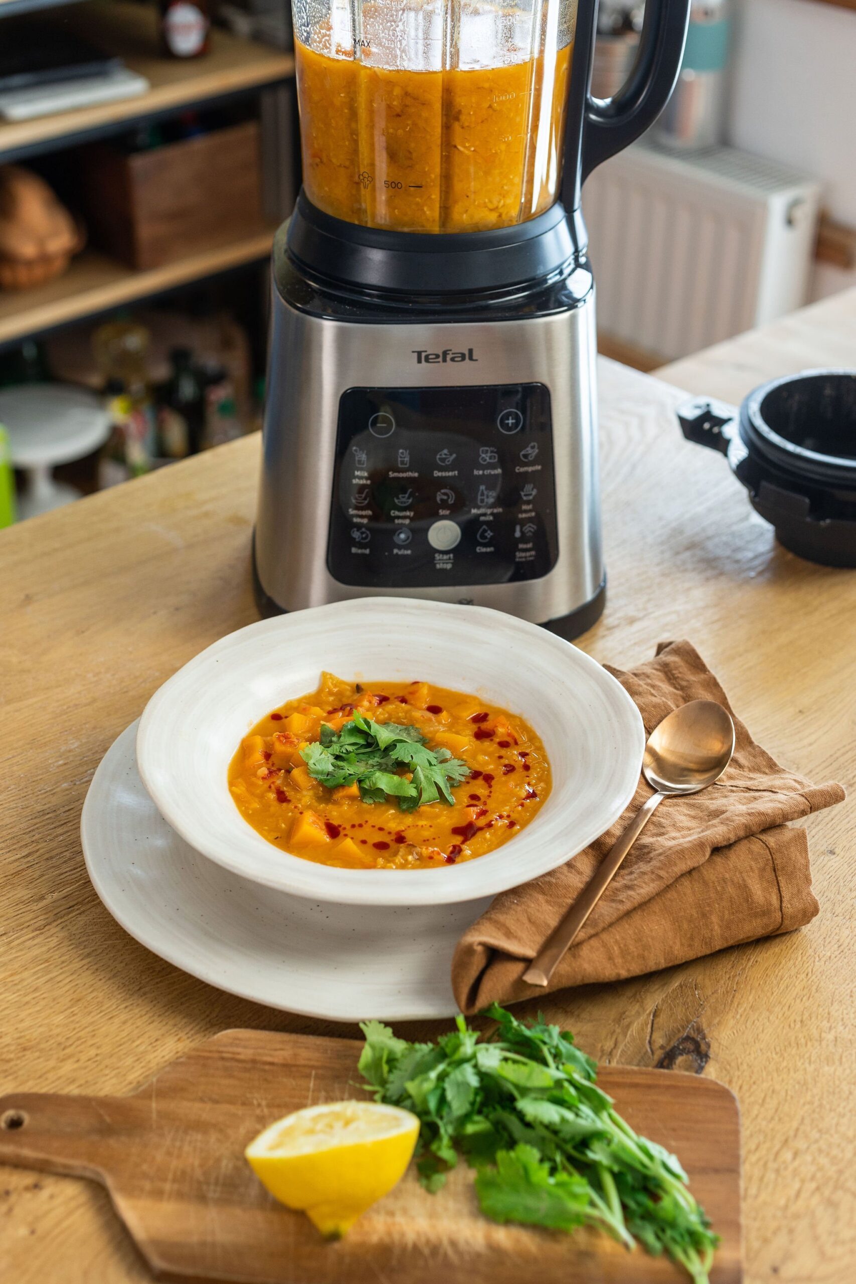 Darabos vöröslencse leves – Havas Dórától #tefalpikansmenu