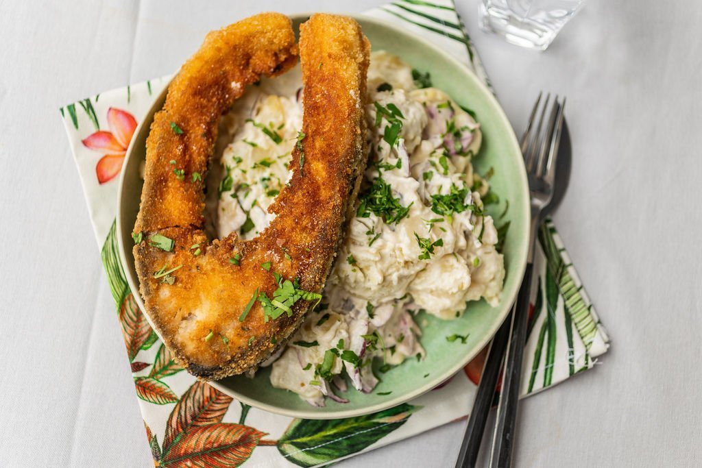 Majonézes burgonyasaláta, rántott ponty – #tefalkararcsonyimenu