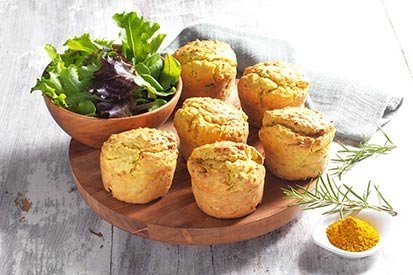 Cuketové muffiny s rozmarýnem – recept pro varný kuchyňský robot Tefal Click and Cook