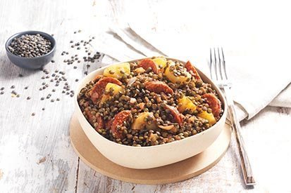 Čočka s chorizem – recept pro varný kuchyňský robot Tefal Click and Cook