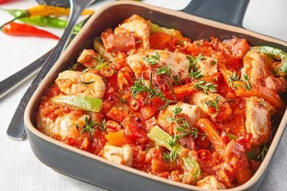 Baskické kuře – recept pro varný kuchyňský robot Tefal Click and Cook