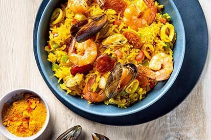 Rychlá paella s krevetami – recept pro varný kuchyňský robot Tefal Click and Cook