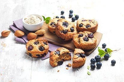 Bezlepkové scones s borůvkami – recept pro varný kuchyňský robot Tefal Click and Cook