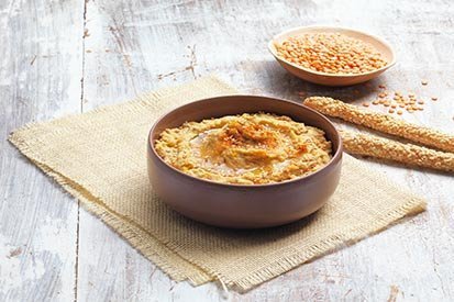 Hummus z červené čočky a mrkve – recept pro varný kuchyňský robot Tefal Click and Cook