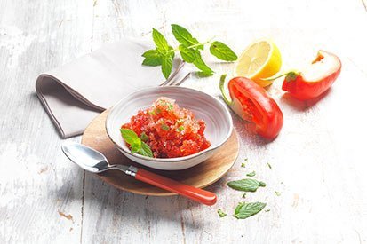 Sorbet z červené papriky – recept pro varný kuchyňský robot Tefal Click and Cook