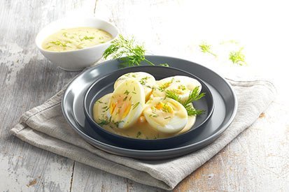 Vejce v hořčicové omáčce – recept pro varný kuchyňský robot Tefal Click and Cook