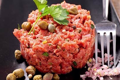 Tataráček z hovězího masa – recept pro varný kuchyňský robot Tefal Click and Cook