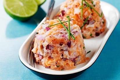 Tataráček z lososa – recept pro varný kuchyňský robot Tefal Click and Cook