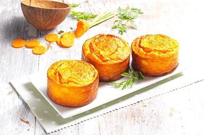 Snadný flan s mrkví a kokosovým mlékem – recept pro varný kuchyňský robot Tefal Click and Cook