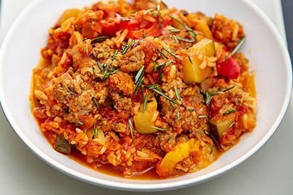 Hovězí ragú na paprice s rýží – recept pro varný kuchyňský robot Tefal Click and Cook