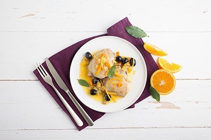 Kuře na olivách a pomerančích – recept pro varný kuchyňský robot Tefal Click and Cook