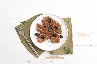 Hovězí plátky v rajčatové omáčce – recept pro varný kuchyňský robot Tefal Click and Cook