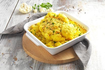 Květák plněný rybou s bramborami – recept pro varný kuchyňský robot Tefal Click and Cook