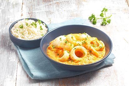 Kalamáry s hořčičnou omáčkou – recept pro varný kuchyňský robot Tefal Click and Cook