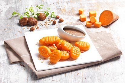 Batátové noky s kaštanovou omáčkou – recept pro varný kuchyňský robot Tefal Click and Cook