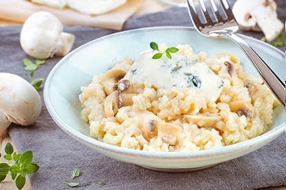 Rizoto s gorgonzolou a žampiony – recept pro varný kuchyňský robot Tefal Click and Cook