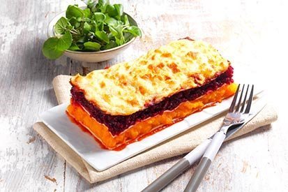 Lasagne s máslovou dýní a řepou – recept pro varný kuchyňský robot Tefal Click and Cook