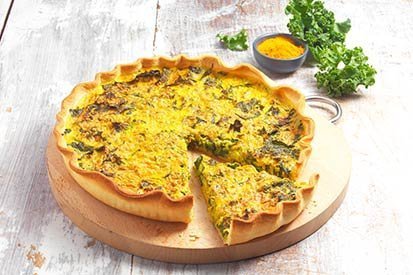 Bezlepkový kapustový koláč s kurkumou – recept pro varný kuchyňský robot Tefal Click and Cook