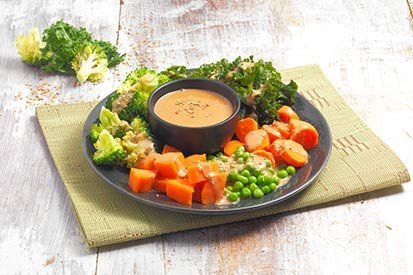 Zelenina v tahini omáčce – recept pro varný kuchyňský robot Tefal Click and Cook