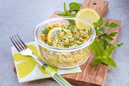 Zelený tabbouleh – recept pro varný kuchyňský robot Tefal Click and Cook