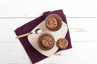 Flan s čokoládou a sušenkami – recept pro varný kuchyňský robot Tefal Click and Cook