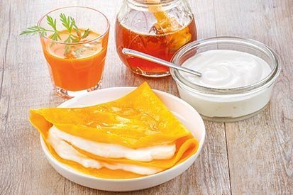 Palačinky s mrkví, tvarohem a medem – recept pro varný kuchyňský robot Tefal Click and Cook