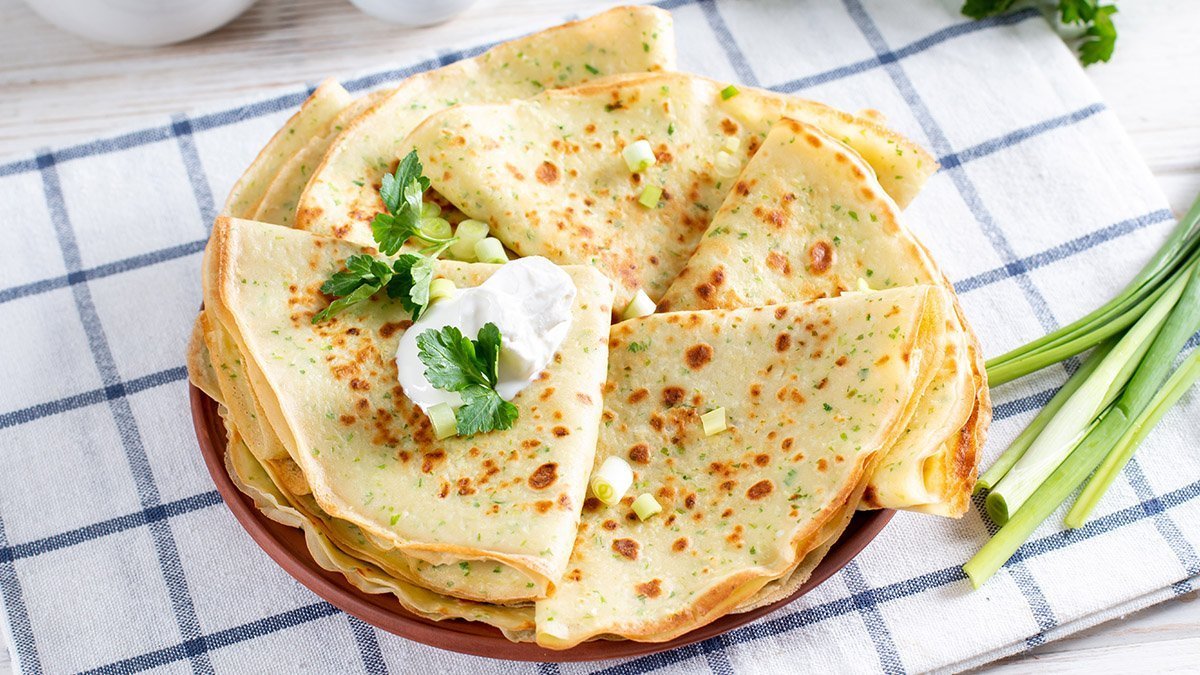 Slané bylinkové palačinky s dipem – palačinkový den #palacinkytefal