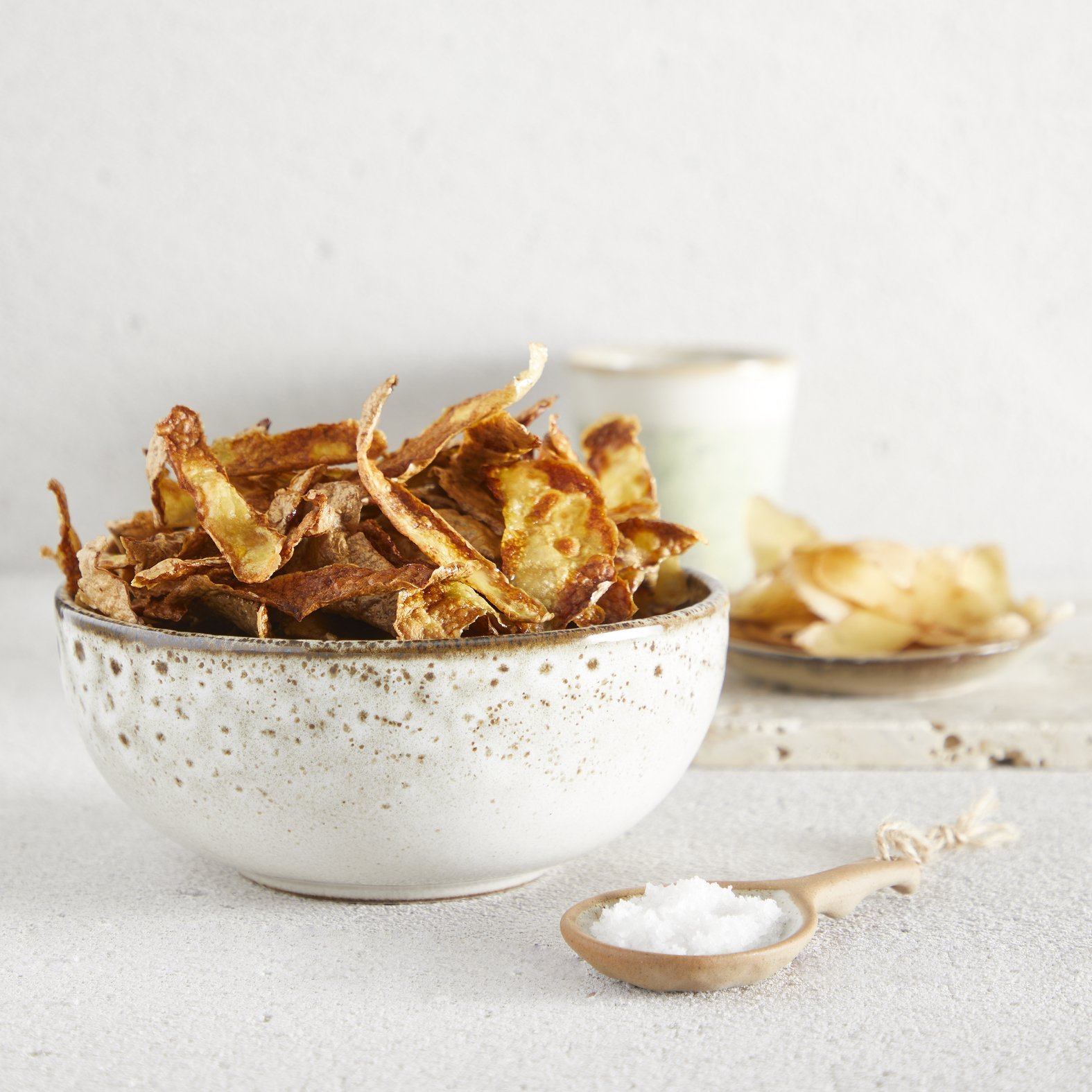 Burgonyahéj chips – recept a forró levegős sütőhöz #zerowaste