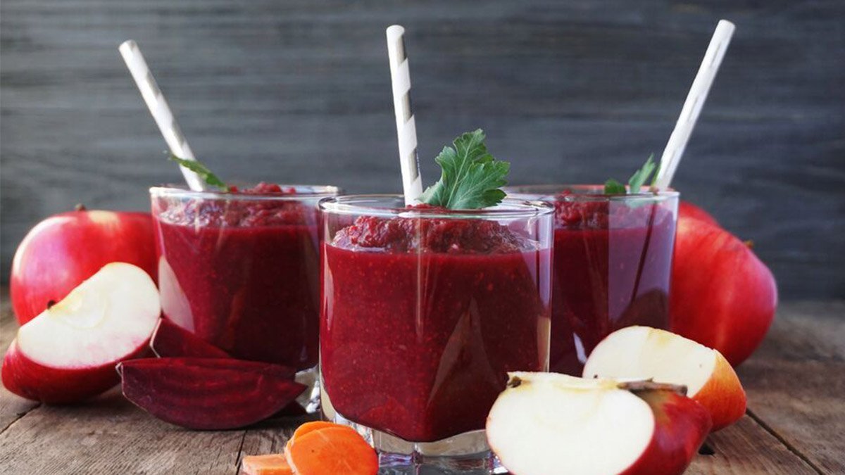 Smoothie z červené řepy, mrkve a jablka – recept pro mixér Perefectmix Cook