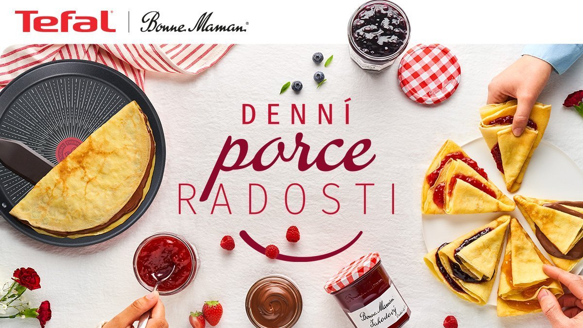Oslavte s námi Pancake Day – Mezinárodní den palačinek 2023  a vyhrajte palačinkové pánve Tefal Unlimited a džemy Bonne Maman
