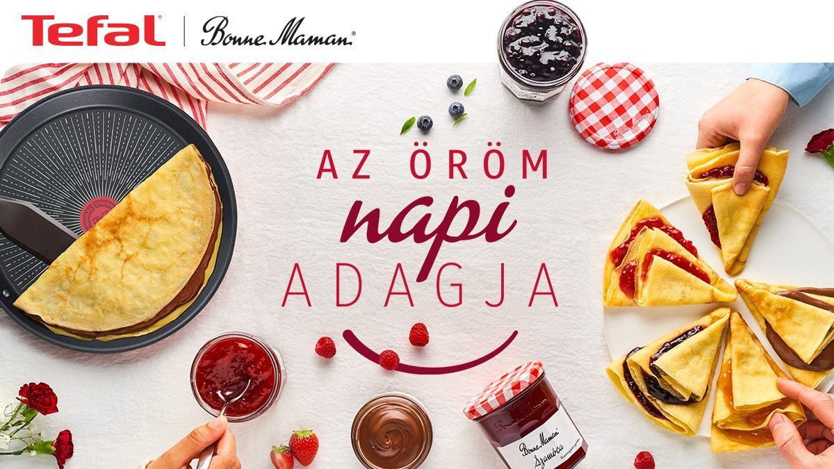 Ünnepelje velünk 2023-ban a nemzetközi palacsinta napot, az ún. Pancake Day-t, és nyerjen Tefal Unlimited palacsintasütőket és a Bonne Maman lekvárokat!