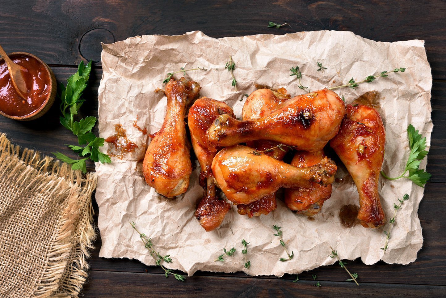 Kuřecí paličky v medové omáčce na pánvi Tefal Ingenio