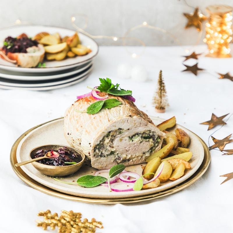 Plněná krůtí prsa