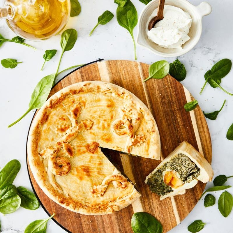 Koláč s vejci a špenátem – horkovzdušná fritéza 3 v 1 EASY FRY & STEAM FW201