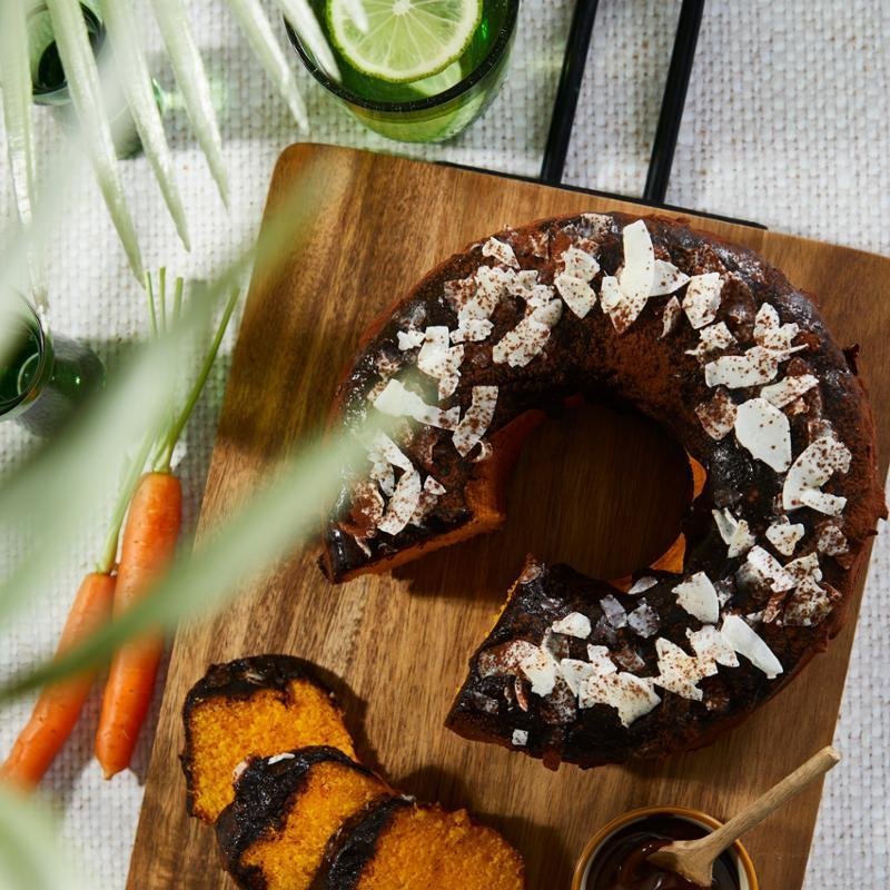 Brazilský mrkvový dort (Bolo de Cenoura) – Zdravá horkovzdušná fritéza 3 v 1 EASY FRY & STEAM FW201