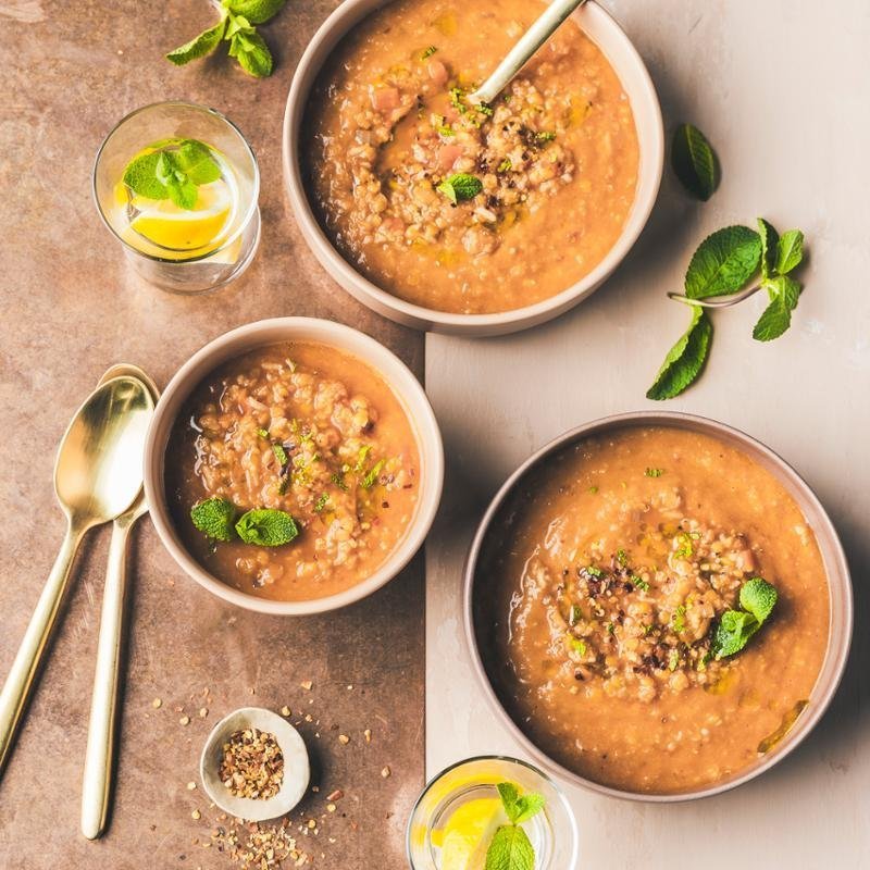 Pikantní čočková polévka – Cook4me+ Connect Tefal CY855830