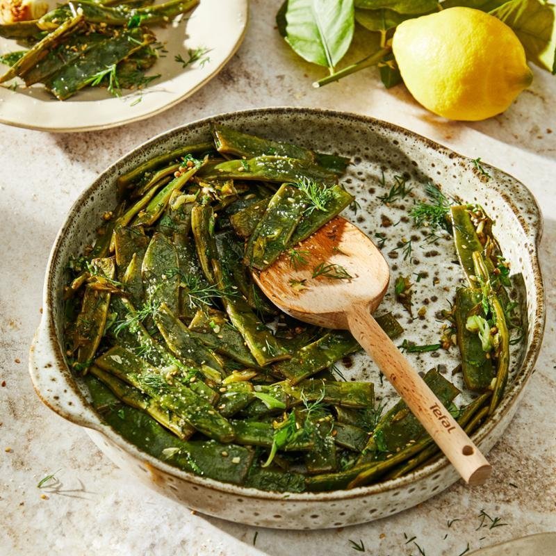 Šarlatové fazole s česnekem – Zdravá horkovzdušná fritéza 3 v 1 EASY FRY & STEAM FW201