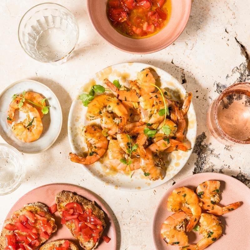 Česnekové krevety – španělský recept – Multifunkční elektrický tlakový hrnec Tefal Cook4Me+ Touch CY912831