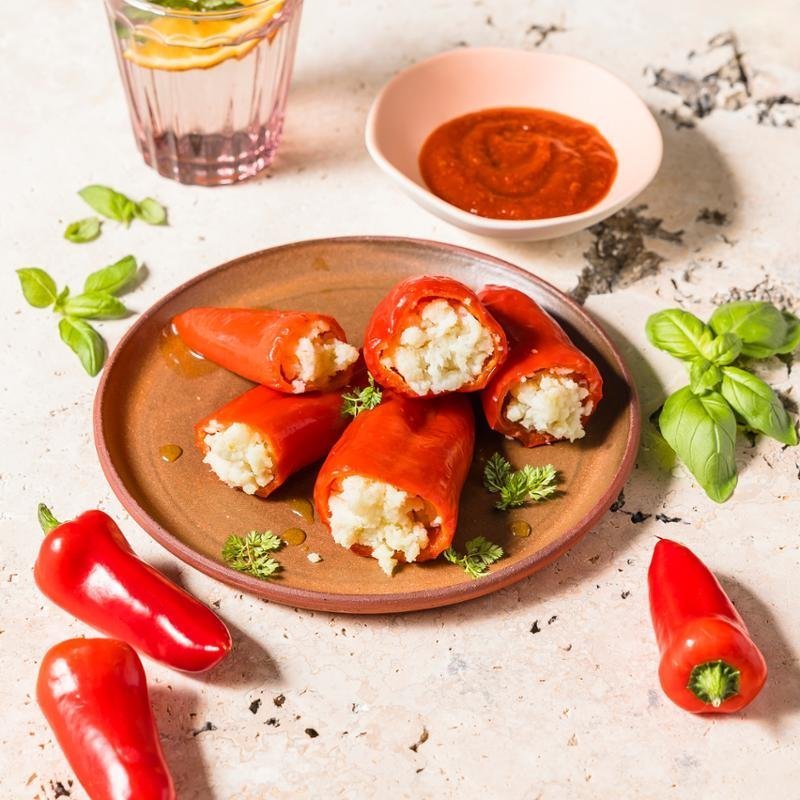 Papriky plněné treskou – španělský recept – Multifunkční elektrický tlakový hrnec Tefal Cook4Me+ Touch CY912831