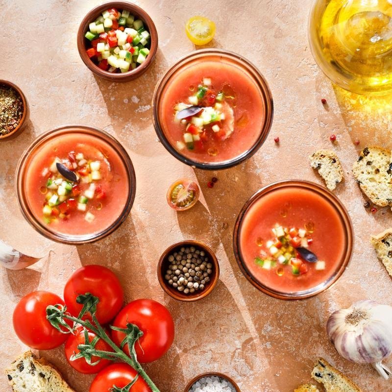 Španělské Gazpacho – recept pro varný mixér Tefal Perfectmix Cook