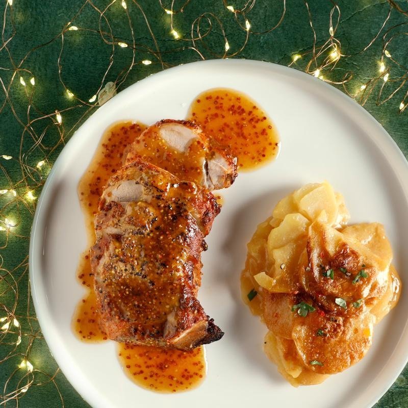 Vepřová panenka z javoru a hořčice – Zdravá horkovzdušná fritéza 3 v 1 EASY FRY & STEAM FW201